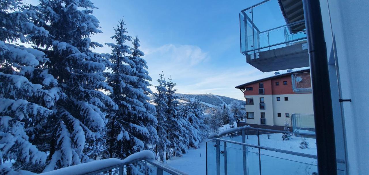 Apartman Nerudovka D 104, Finska Sauna, Garazove Stani Loučná pod Klínovcem Kültér fotó